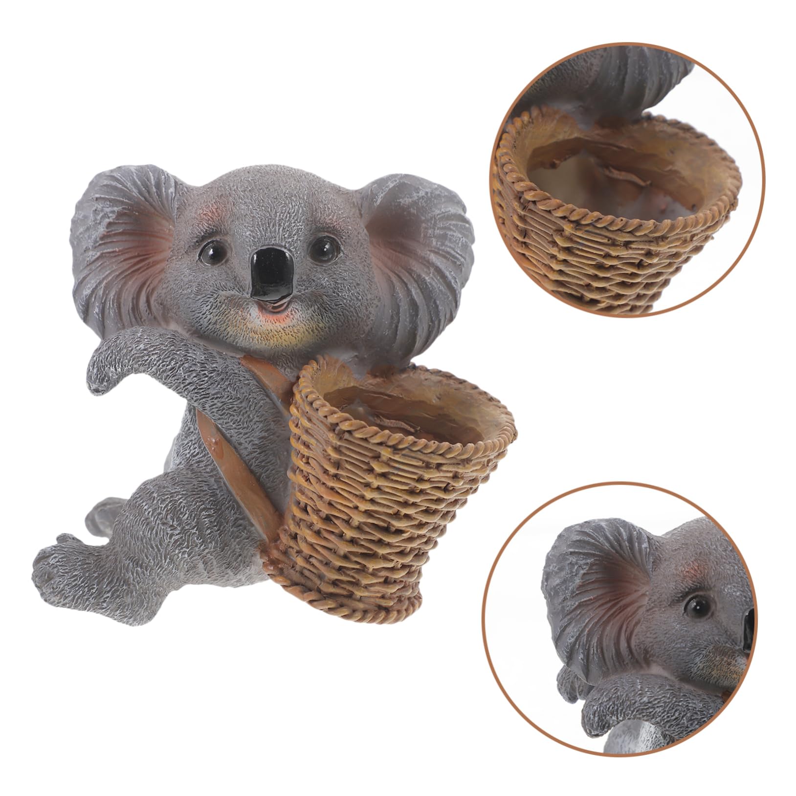 BESPORTBLE 4stücke Dekorative Harzstatue Niedliches Koala-hängeornament Für Garten Und Innenhof Attraktive Resin-Dekoration Für Gartenliebhaber Als Für Familie Und Freunde
