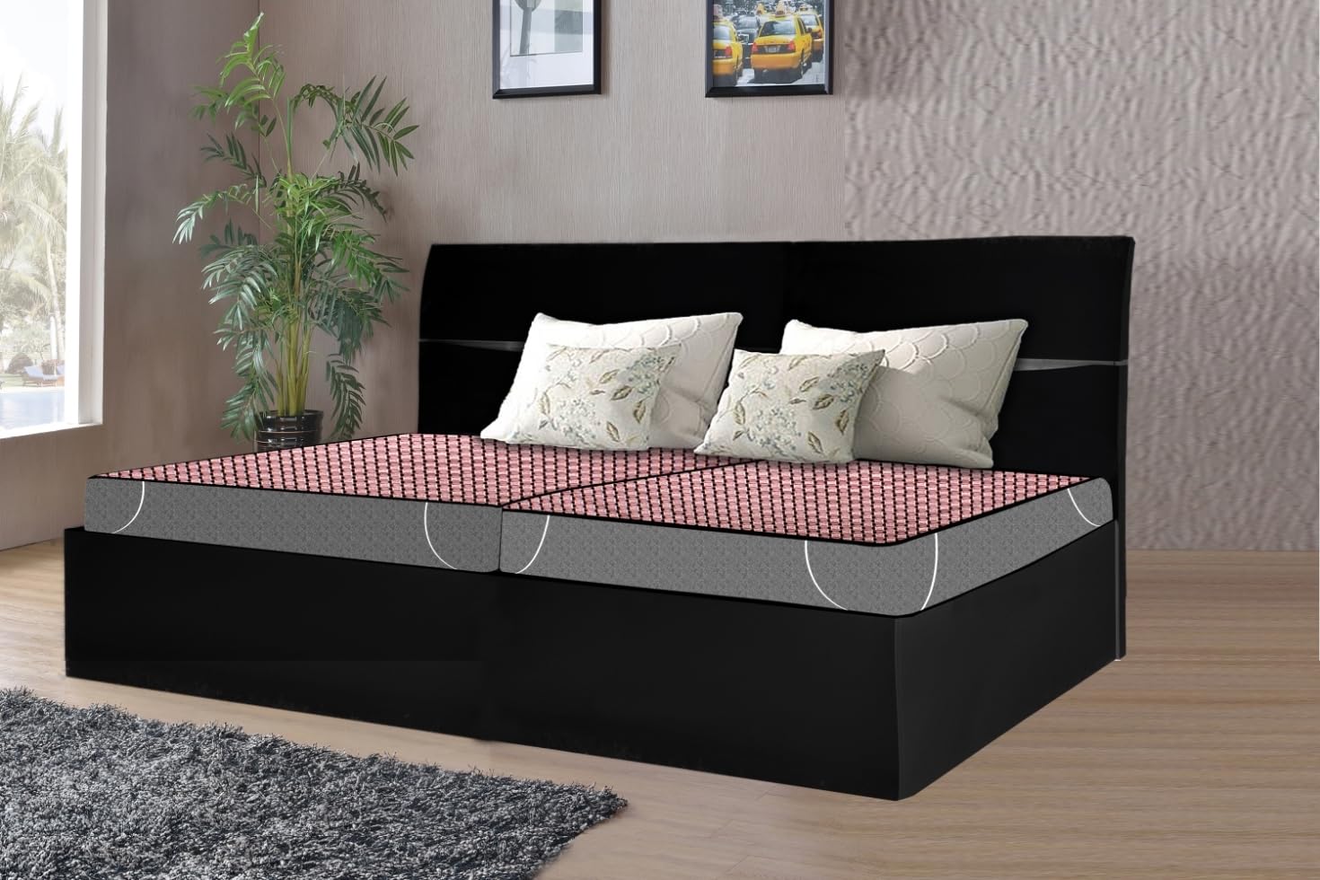 Stylista Waterproof Queen Bedsheet & Protector -28