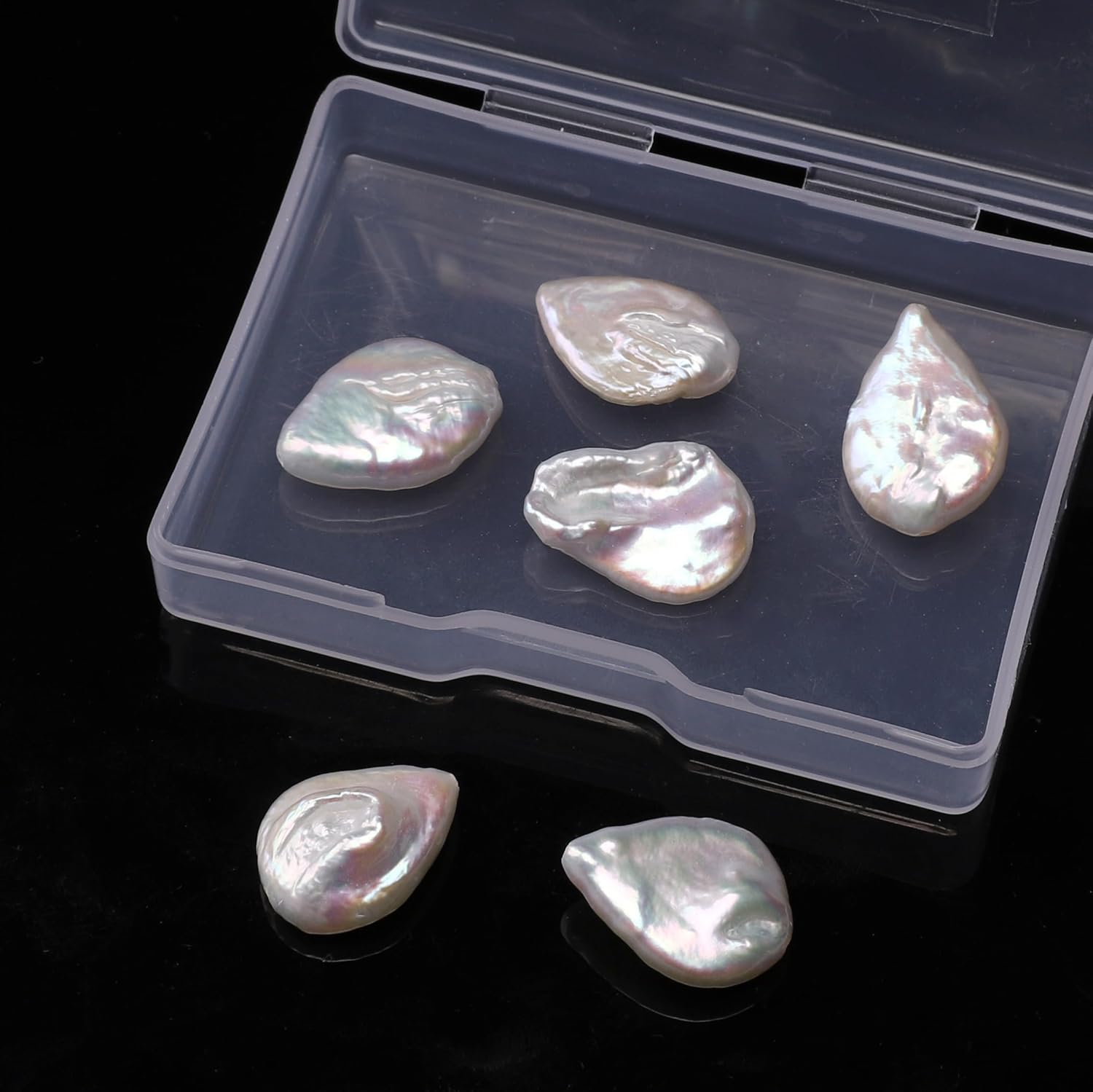 Natural Irregular Waterdrop Freshwater Pearl Beads 17-20mm 6pcs Baroque Cultured Loose Gemstone Beads for DIY Jewelry Making - Image 2