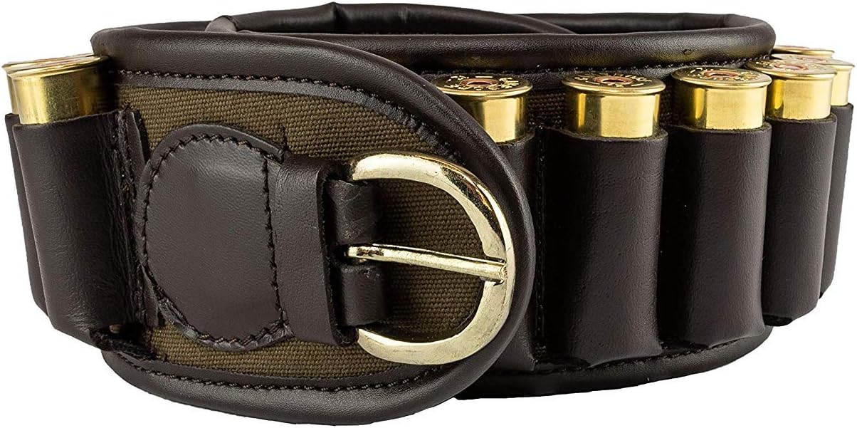 JACK PYKE Heavy Duty Cotton Canvas Cartridge Holding Belt Green, 30" - 46"