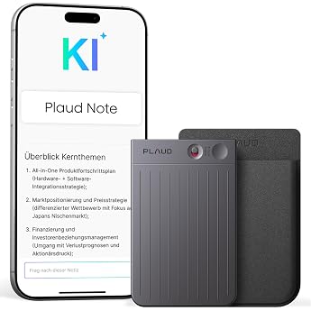 PLAUD NOTE AI Digital Voice Recorder, 64 GB Recording Device with ChatGPT 4o for Transcribing and Summarizing, One-Touch Reco
