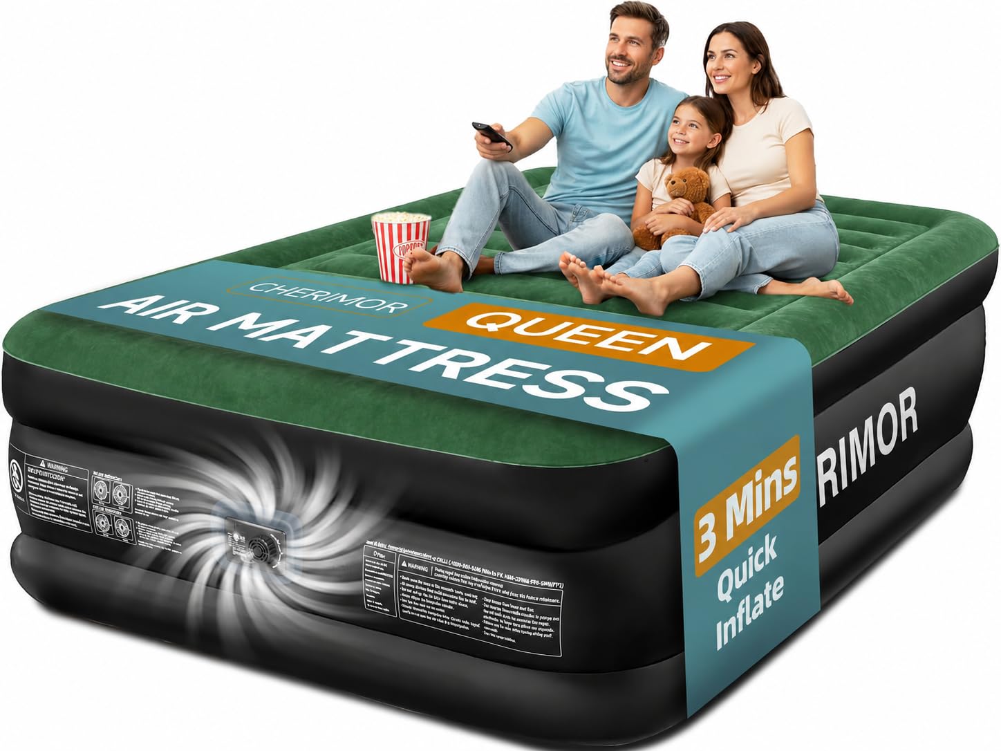 CHERIMOR Queen Air Mattress with Horizontal Beam