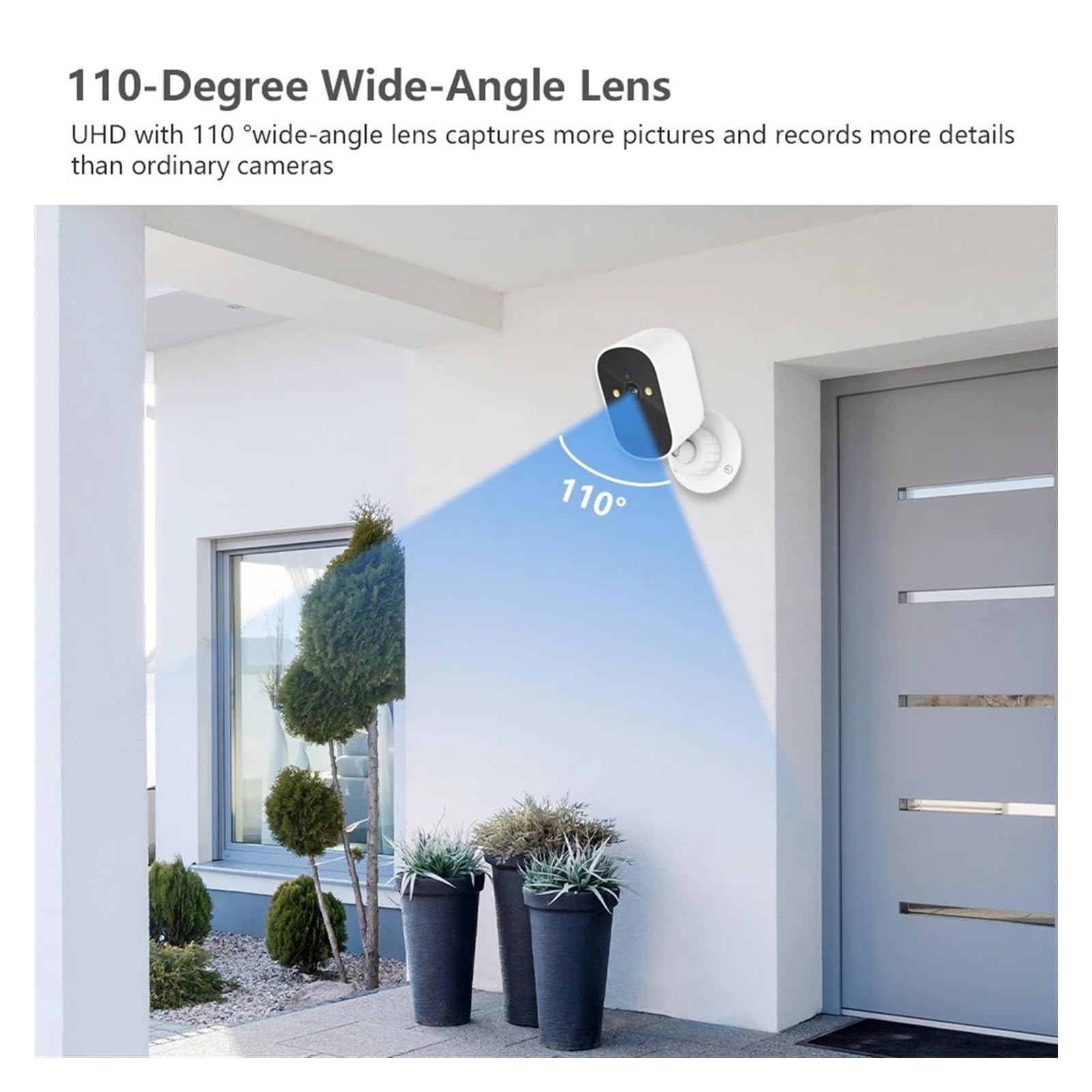 Camera Surveillance, Caméra extérieure Solaire Batterie intégrée caméra IP sans Fil PIR détection Humaine 1080P caméra de Surveillance vidéo de sécurité,Sécurité, Antivol(Cam x 32G)