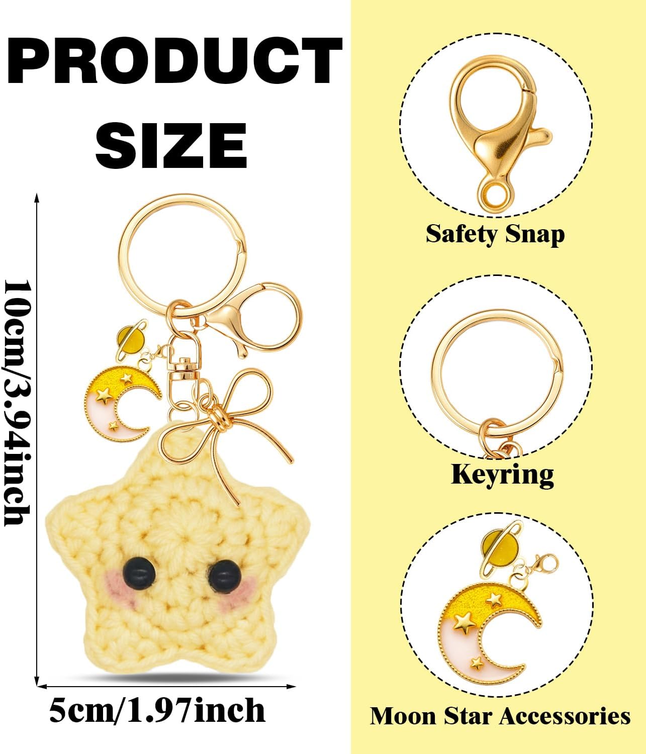 Cute Crochet Kawaii Keychains-Key Chains Women Cute-Keychain Bag Purse Charms Accessories for Handbags - Image 2