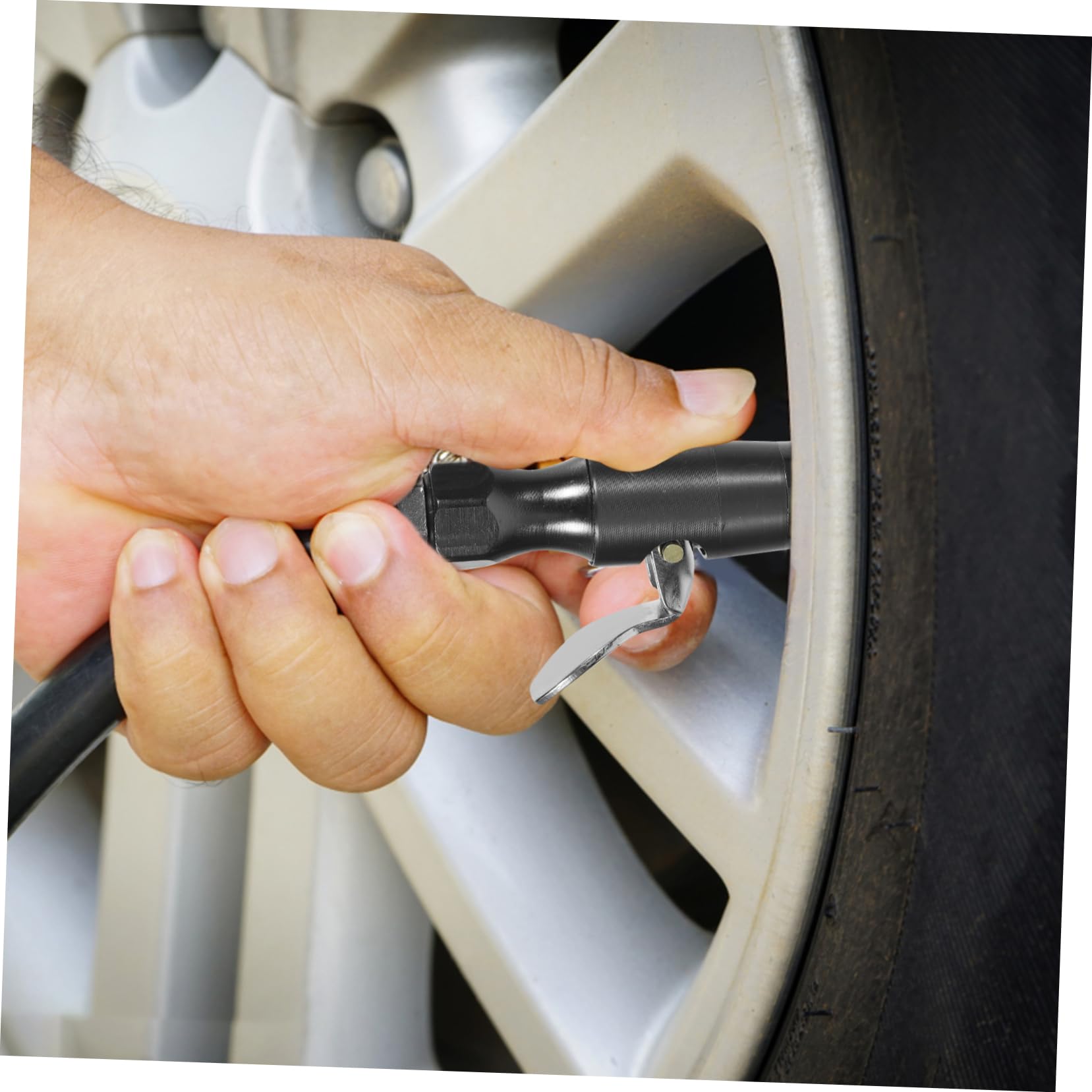 SOLUSTRE 5piezas Adaptador Inflador De Neumáticos Boquilla De Aire Auto-bloqueante para Compatible Válvulas para Coches Camiones y Motos