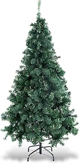 Árbol de Navidad Artificial, Altura de 180 cm, con 600 Puntas, Material PVC, Hogar Decoración para Navidad, con Soporte de Metálico, Adorno de Navidad Fácil Montaje