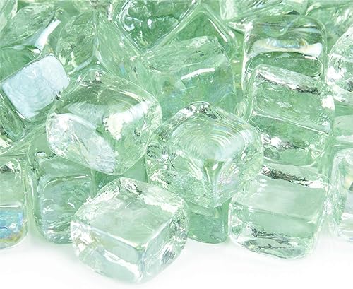 Miniatura 7 de Tahitian Blue - Cubos de vidrio para fogatas o chimeneas de interiores y exteriores  10 libras  1 pulgada