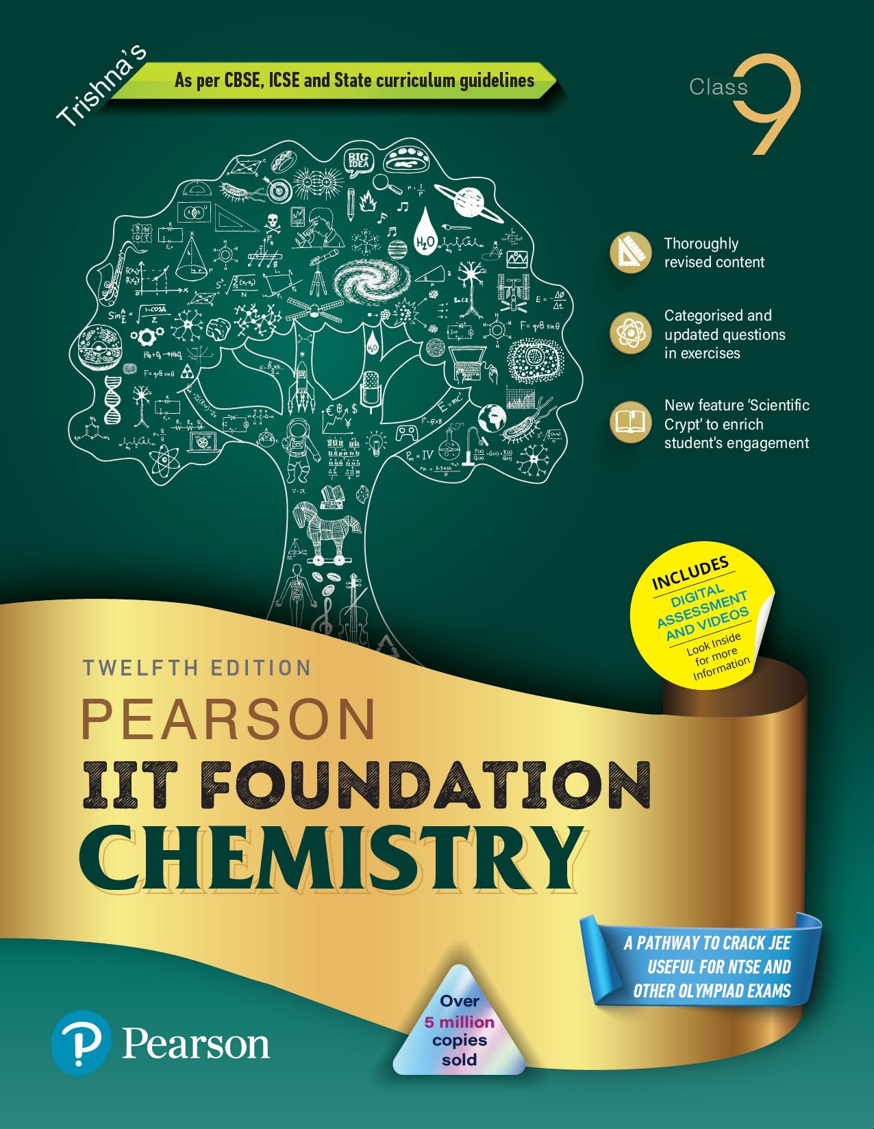 Pearson IIT Foundation'24 Chemistry Class 9, As Per CBSE, ICSE . For JEE | NEET | NSTE | Olympiad |Free access to elibrary, vidoes & Myinsights Self Preparation - 6th Edition By Pearson (OLD EDITION)