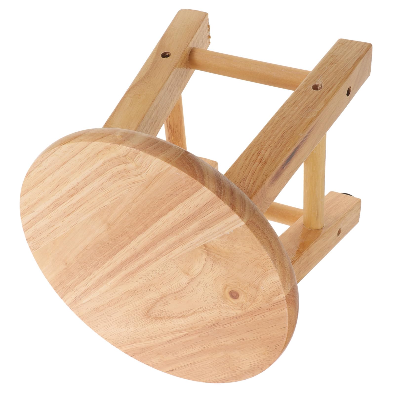 Tabouret rustique massif Alasum 25x25 cm en bois pour salon