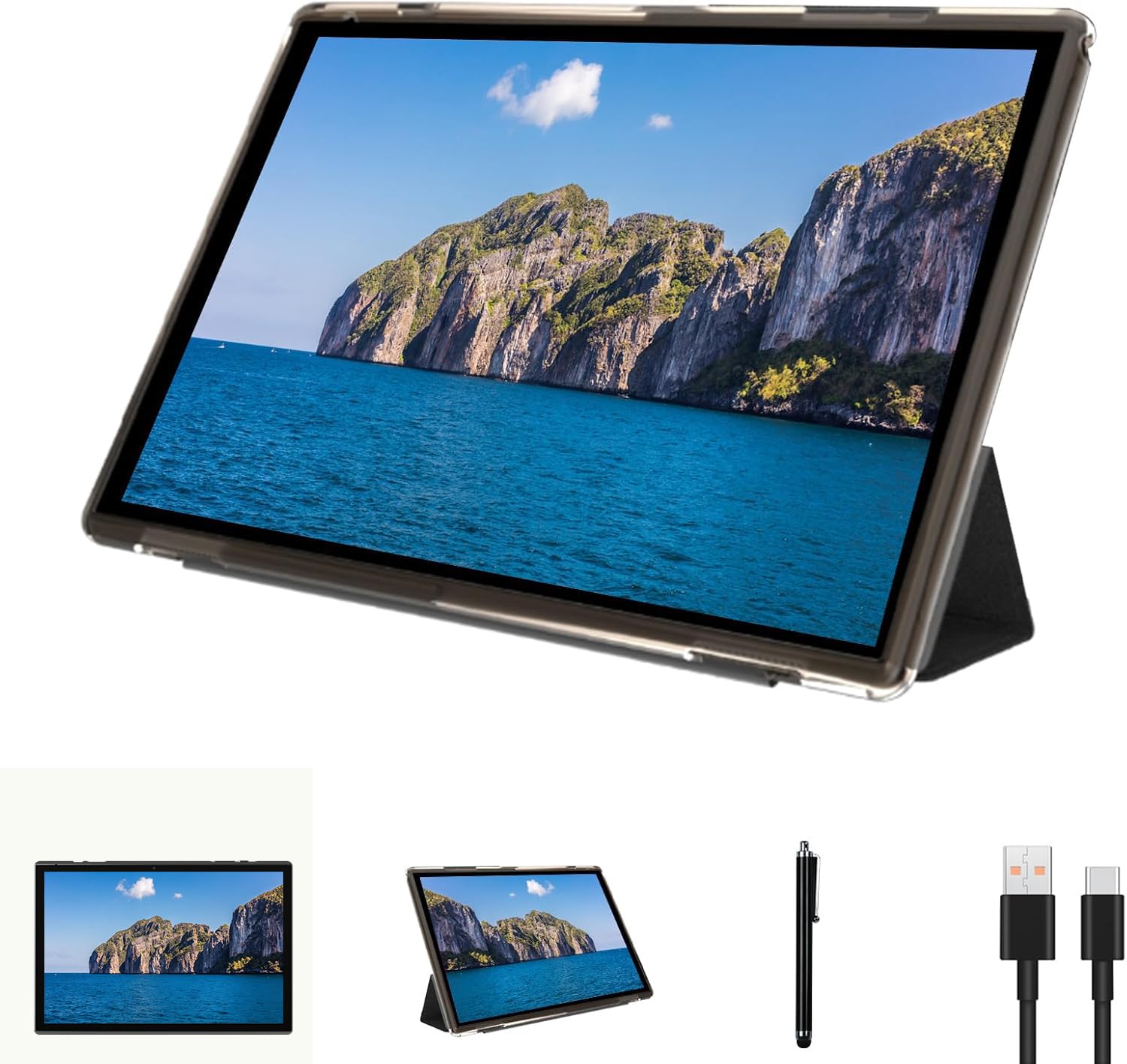 Android Tablet 10 Inch Tablet With Case Stylus Android 15 Tablets 8GB RAM 32GB ROM Support 1TB Expansion 6000mah Battery 10.1" IPS HD Touchscreen 2MP+8MP Dual Camera WIFI-6 Bluetooth5.0 Tablets
