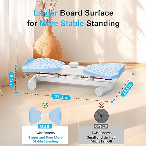 Miniatura 2 de Waist Twister Machine with Resistance Band, Silent Exercise Twist Board for Core & Belly Fat Workout, Non-Slip Home Fitness Disc for Men & Women