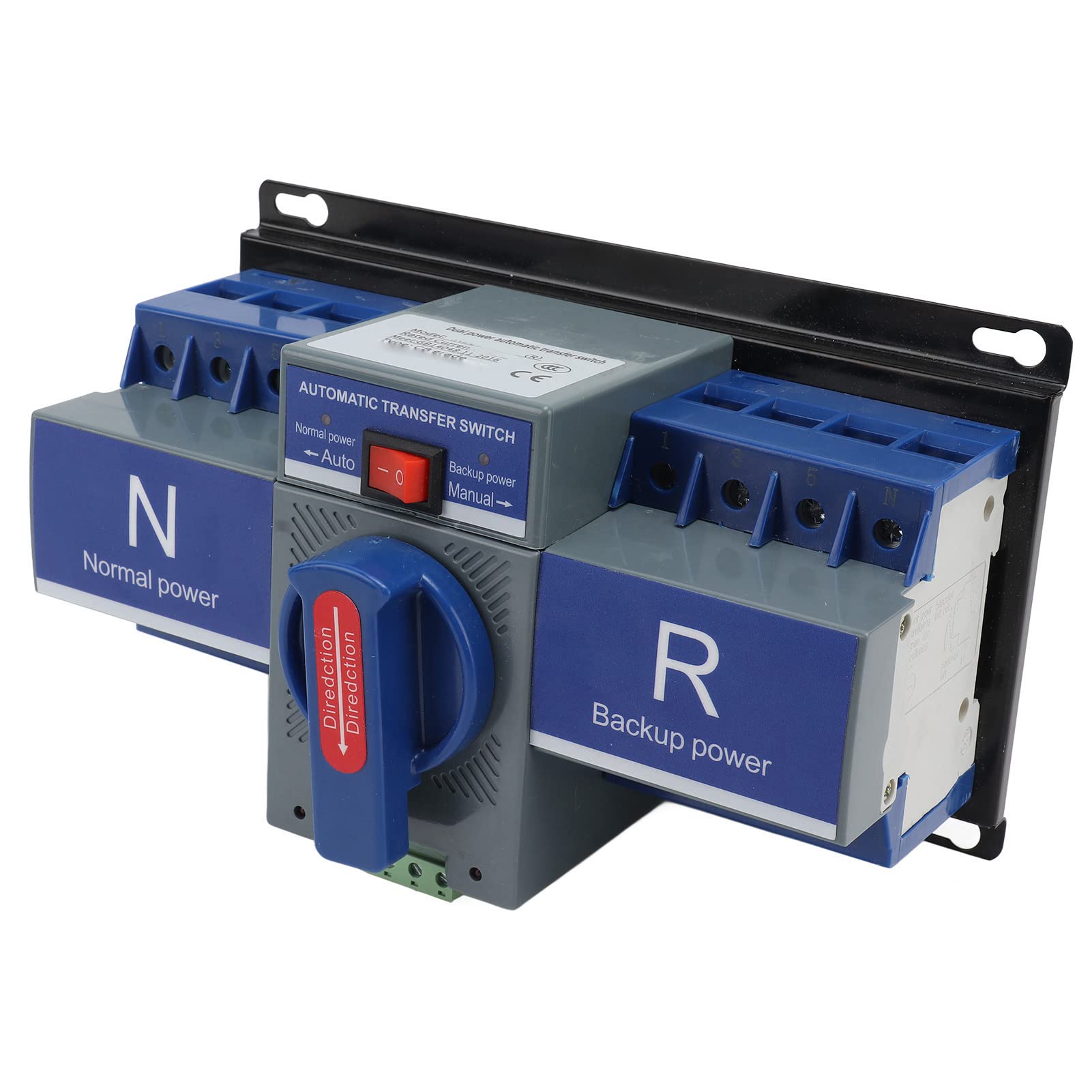 FTVOGUE Automatischer Dual-Power-Transferschalter, PC-Gehäuse-Umschalter, 4P AC400V, Weniger Als 3 S Transfer-Überlastschutz für die Bank-Stromverteilung (32A)