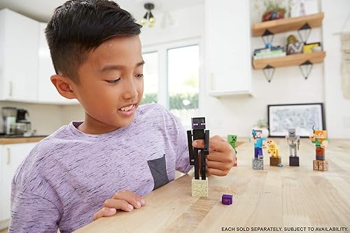 Miniatura 2 de Minecraft Figuras de cómics de 3.25 pulgadas, accesorios y aplicación gratuita de cómics