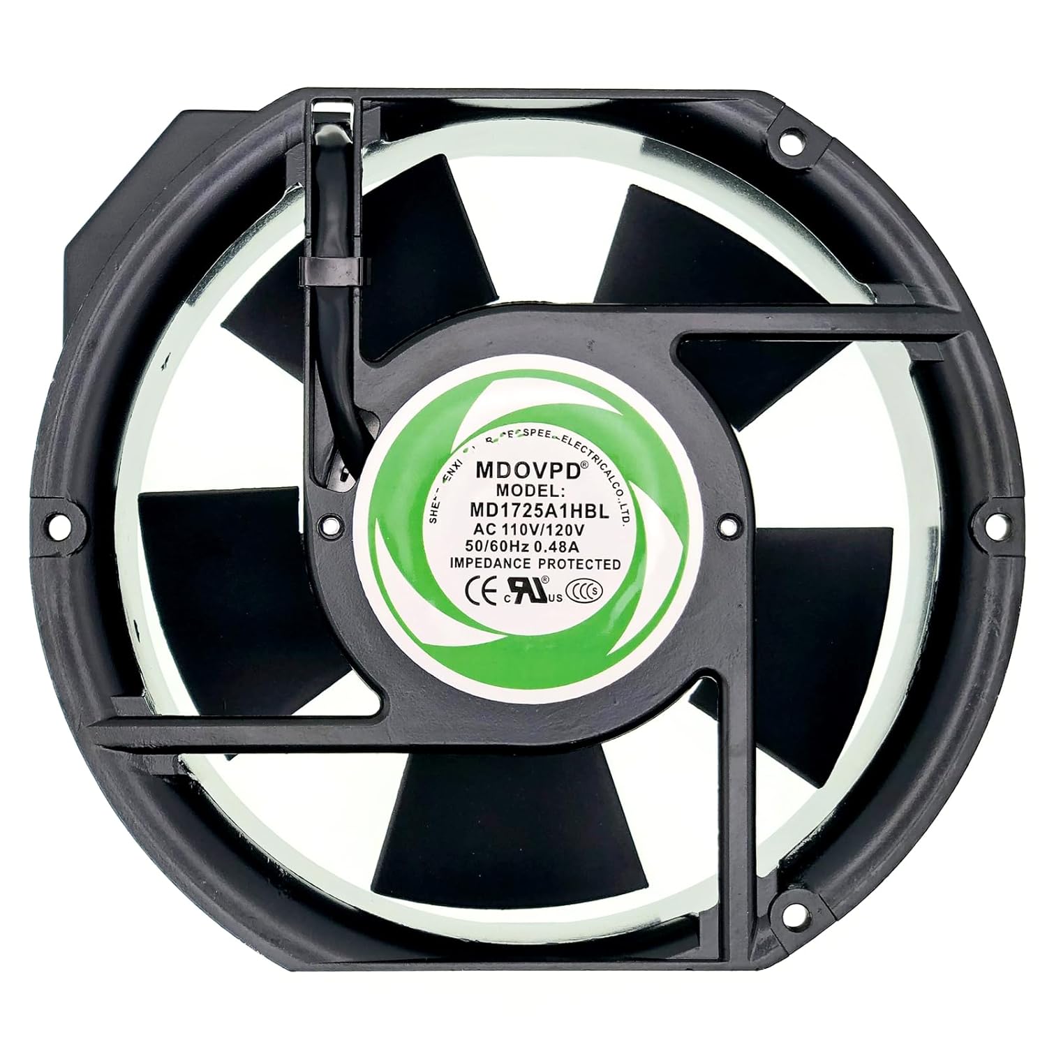 for Mdovpd MD1725A1HBL Cooling Fan, AC 110/120V 50/60Hz 0.48A 17CM Cooling Fan 2-Years Warranty