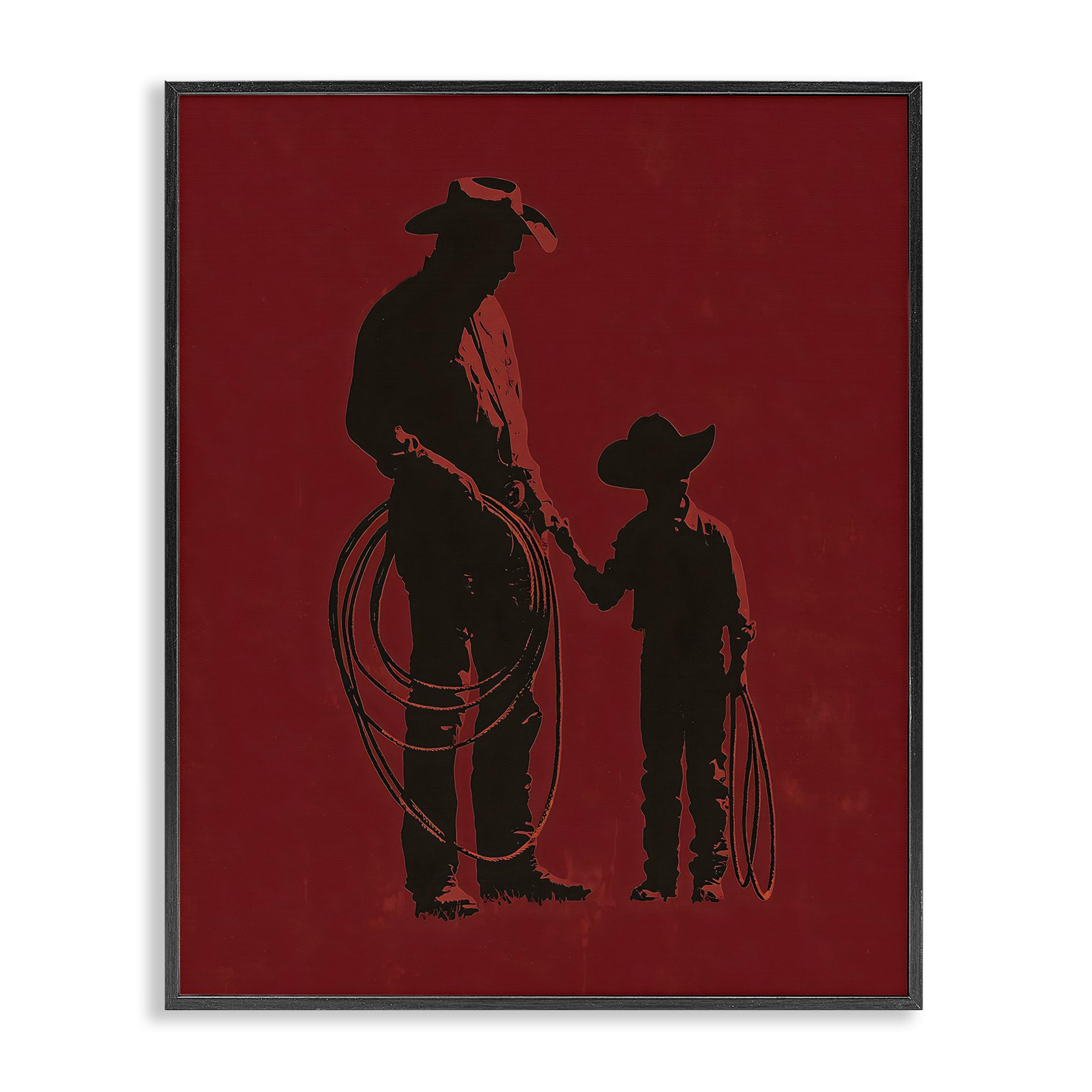 Poster encadré cowboy bordeaux Stupell Industries 35,6x27,9 cm pour decoration murale