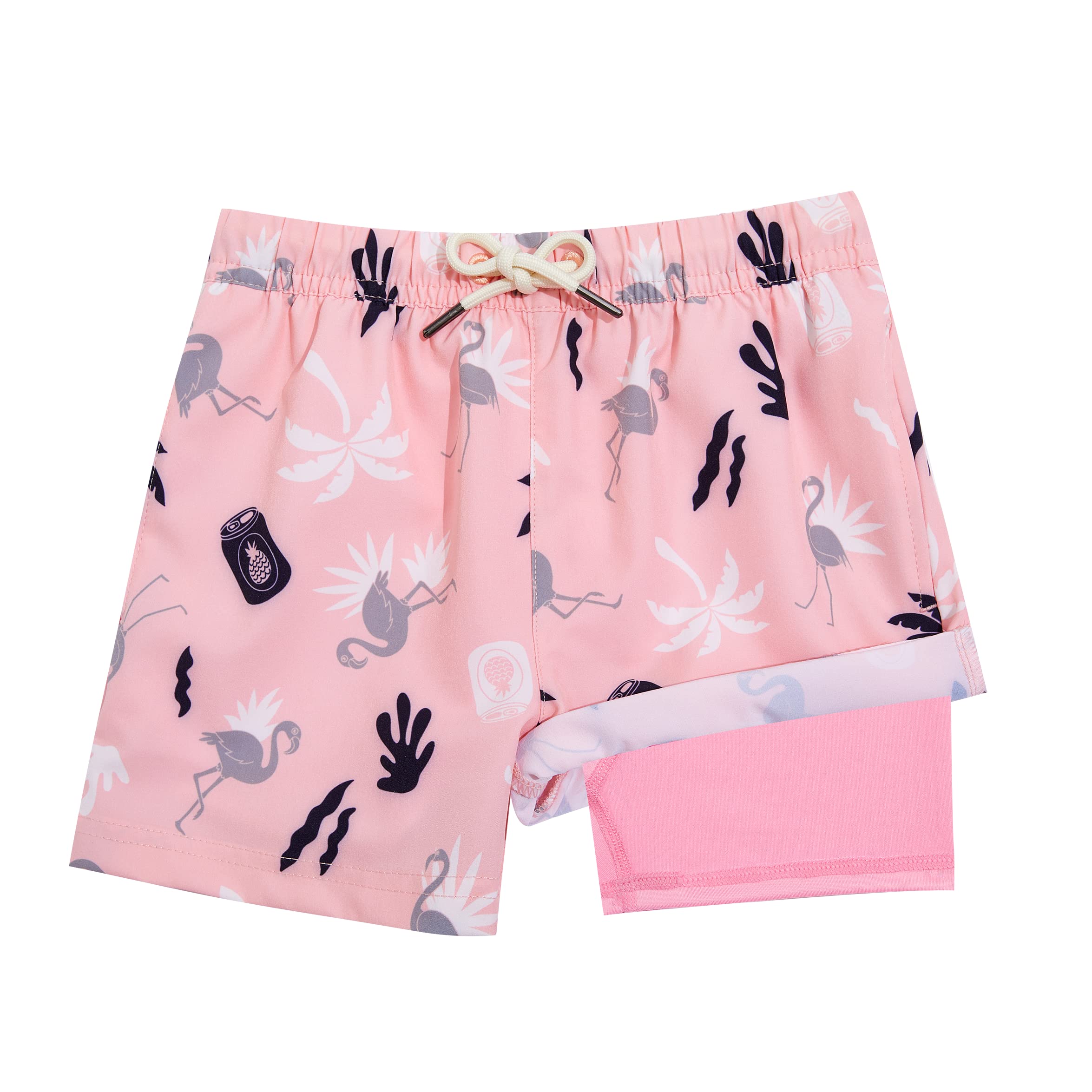 BRISIRA Boys Swim Trunks Bathing Suit Compression Boxer Brief Liner Swim Shorts Swimsuit Anti-Chafe Toddler Kids Youth Teen