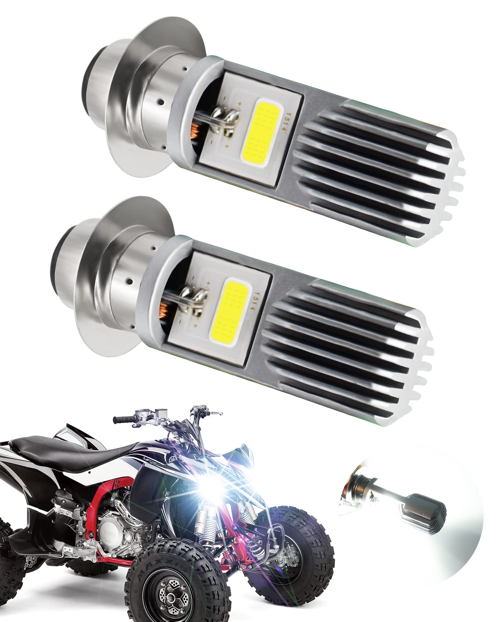 Amazon.com: YEORO 2Pcs H6M LED Bulb,AC/DC 9-85V P15D Motorcycle
