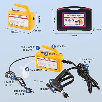 Amazon | Moongiantgo スチームクリーナー 蒸気洗浄機 高温蒸気