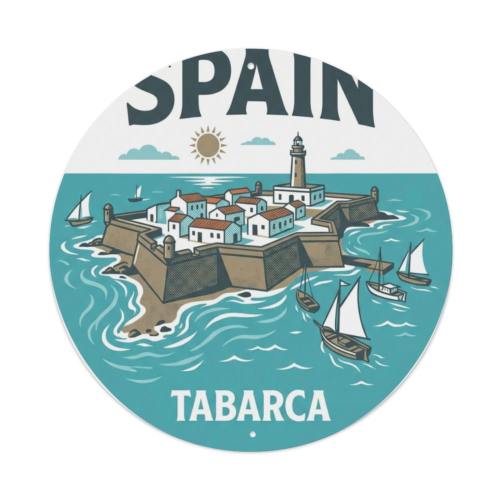 Alicante Tabarca Island Spain Cultural Travel Metal Tin Sign