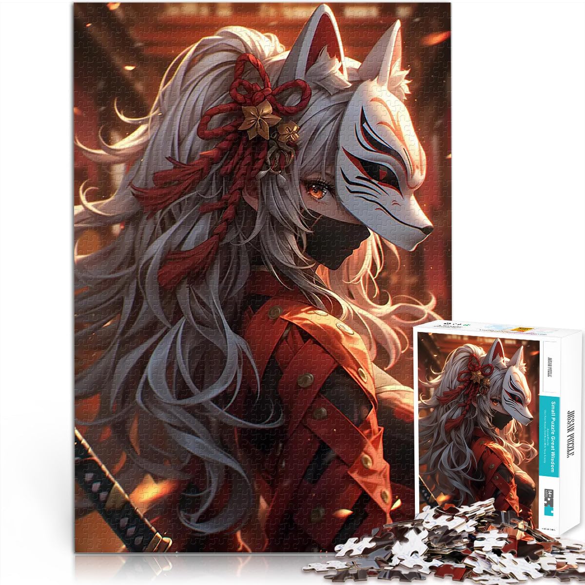 1000 Piece Jigsaw Puzzles for teenagers Jigsaw Samurai Assassin Siren Lustige Spiele Wunschliste mit dem Weihnachtsmann52x38cm — image 1