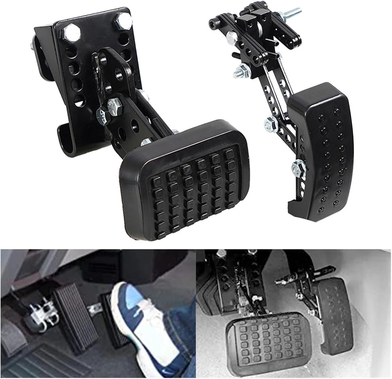 2Pcs Gas and Brake Pedal Extenders Compatible for Short Drivers People Non Slip for Car Kart Car Accessories Brake Pedal Extender