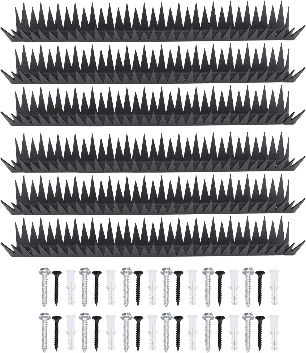 Yosoo Fence Spikes, Metal Animal Deterrent Anti Climb Anti Theft Wall Spikes with Pre Drilled Holes for Easy Installation, for Home Outdoor Residential Commercial Use