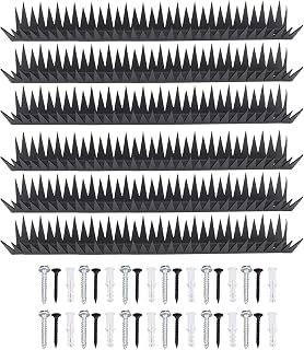 Generic Heavy Duty Fence Spikes Deter Animal Intrusions, 6 Pack Anti Climb Spikes with Screws for Home Outdoor, Secure Your Property with Premium Carbon Steel Wall