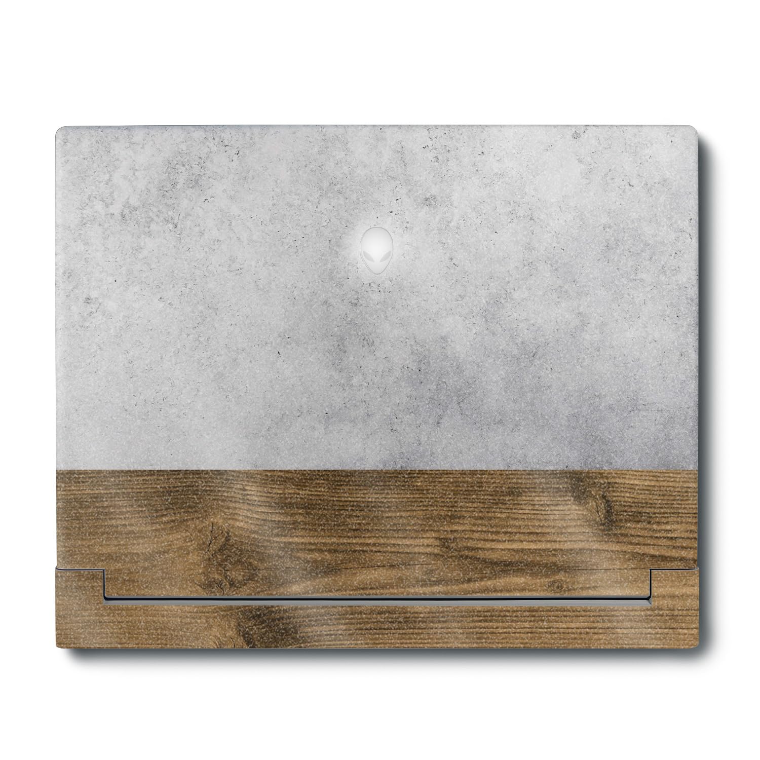 MightySkins Glossy Glitter Skin Compatible with Alienware X16 R1 (2023) Full Wrap Kit - Concrete Wood | Protective, Durable High-Gloss Glitter Finish | Easy to Apply &amp; Change Styles | Made in The USA
