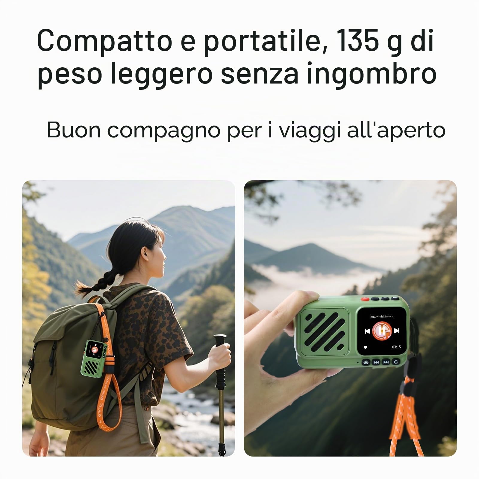 Choyong Voyager Altoparlante Bluetooth Altoparlante portatile senza fili con WIFI/4G, stazione radio Internet, BT5.3, elettronica per casa/viaggio/Outdoor/