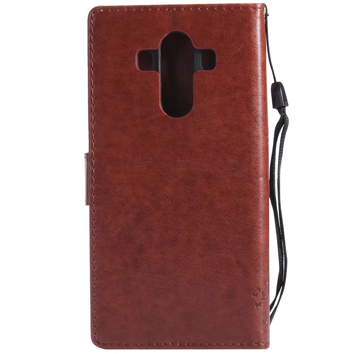 Etui Portefeuille Cuir LEMORRY Pour Huawei Mate 10 Pro - Flip Cover Magnétique Avec Fentes Cartes - Motif Arbre (Café)