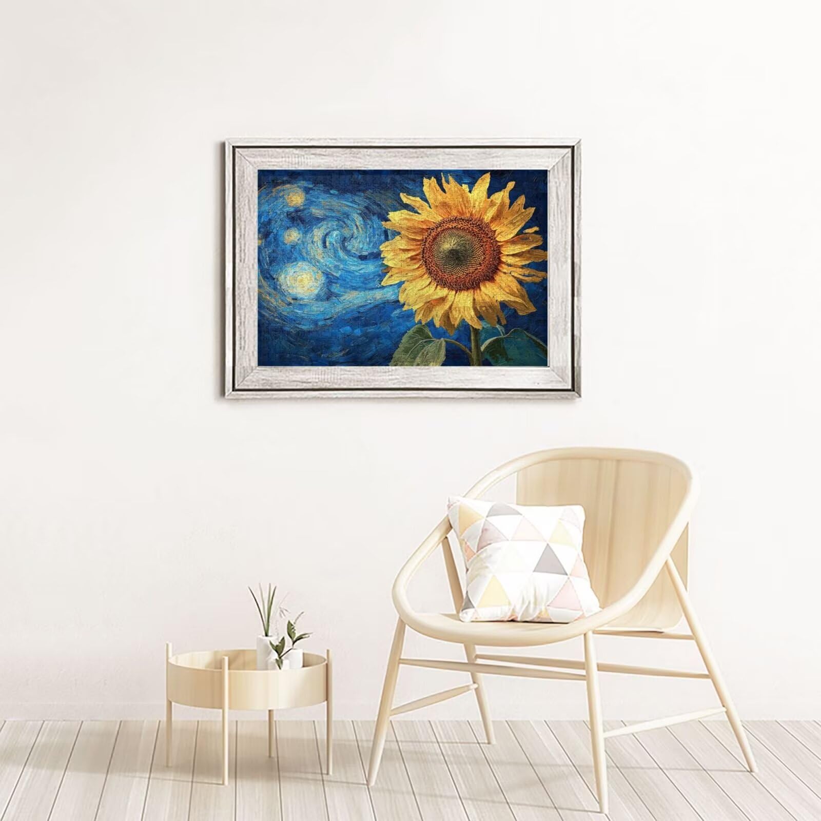 Puzzle 1500 elementów puzzle kwiat DIY gwiaździste niebo gra dla dorosłych wyzwanie - początkująca łamigłówka i zabawne gry - Nowoczesna dekoracja ścienna, wyjątkowa dekoracja pokoju prezent dla