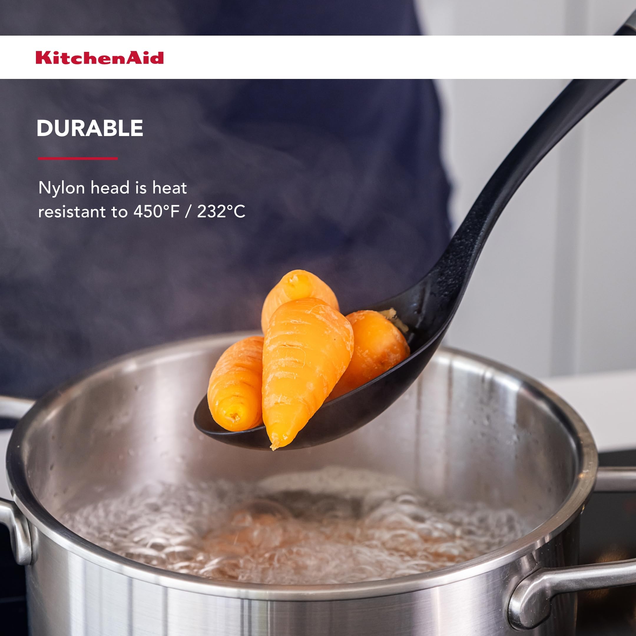 KitchenAid Soft Grip Slotted Spoon - Charcoal Grey, Multicoloured, Talla Única - Image 3