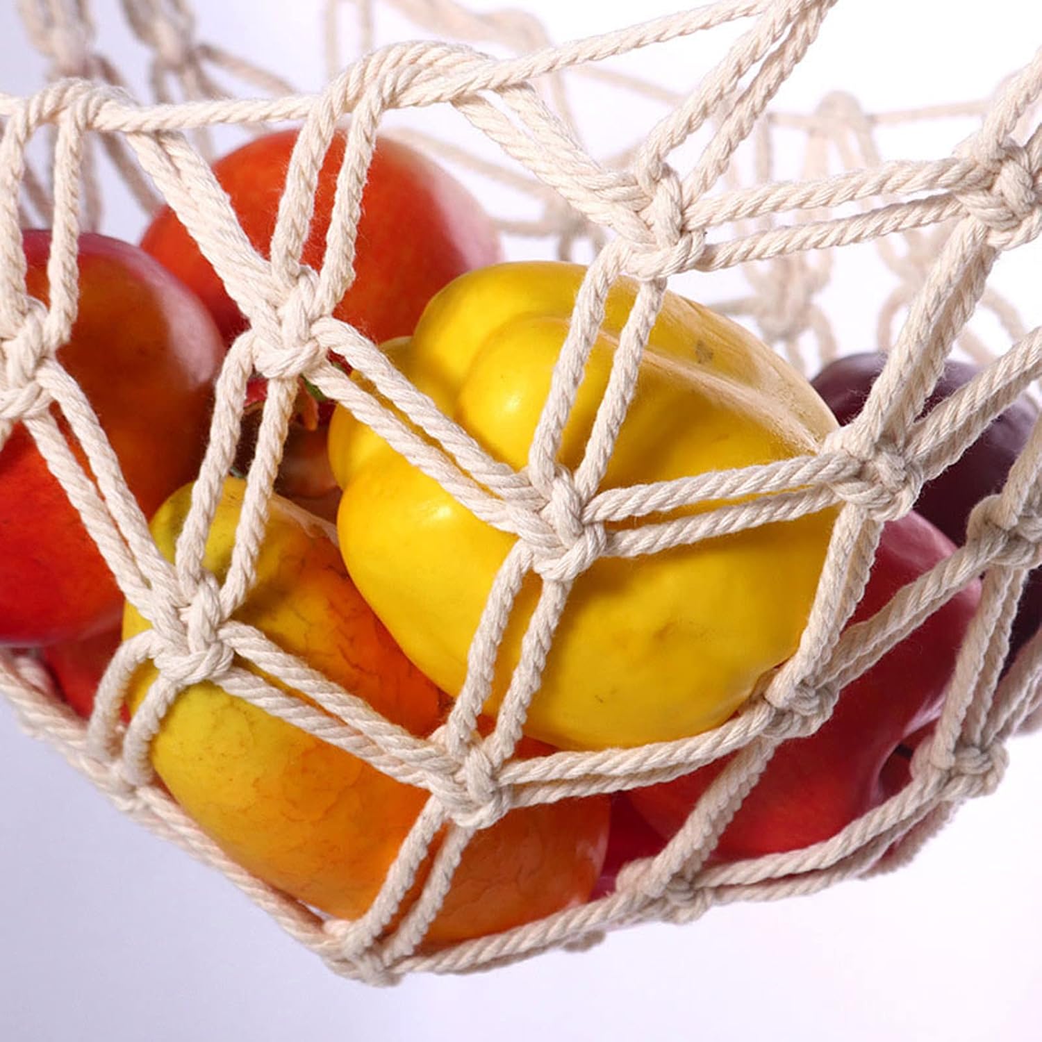 Hanging Fruit Hammock with Hooks, Hanging Fruit Basket Under the Kitchen Cabinet for Storing Banana Fruits, Hand-Woven Lace Hanging Basket for Kitchen Décor, Rectangle 4 71Fzyzls0mL. AC SL1500