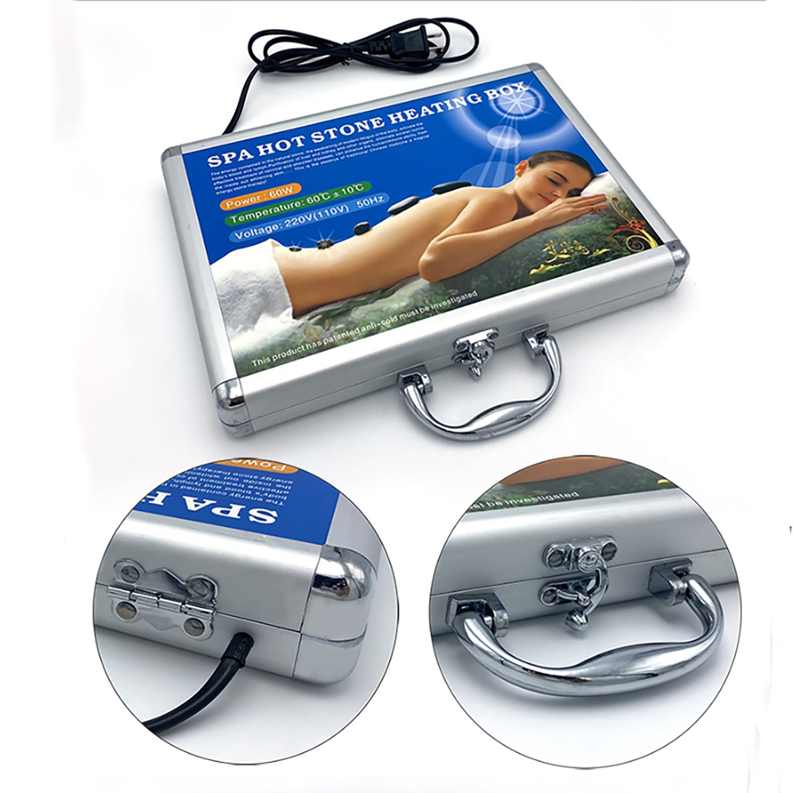 NEWFUM Pierre Chaude Massage,9 Pierres de Massage Chaudes, déales pour le Spa, la Massothérapie et la Relaxation (9PCS)