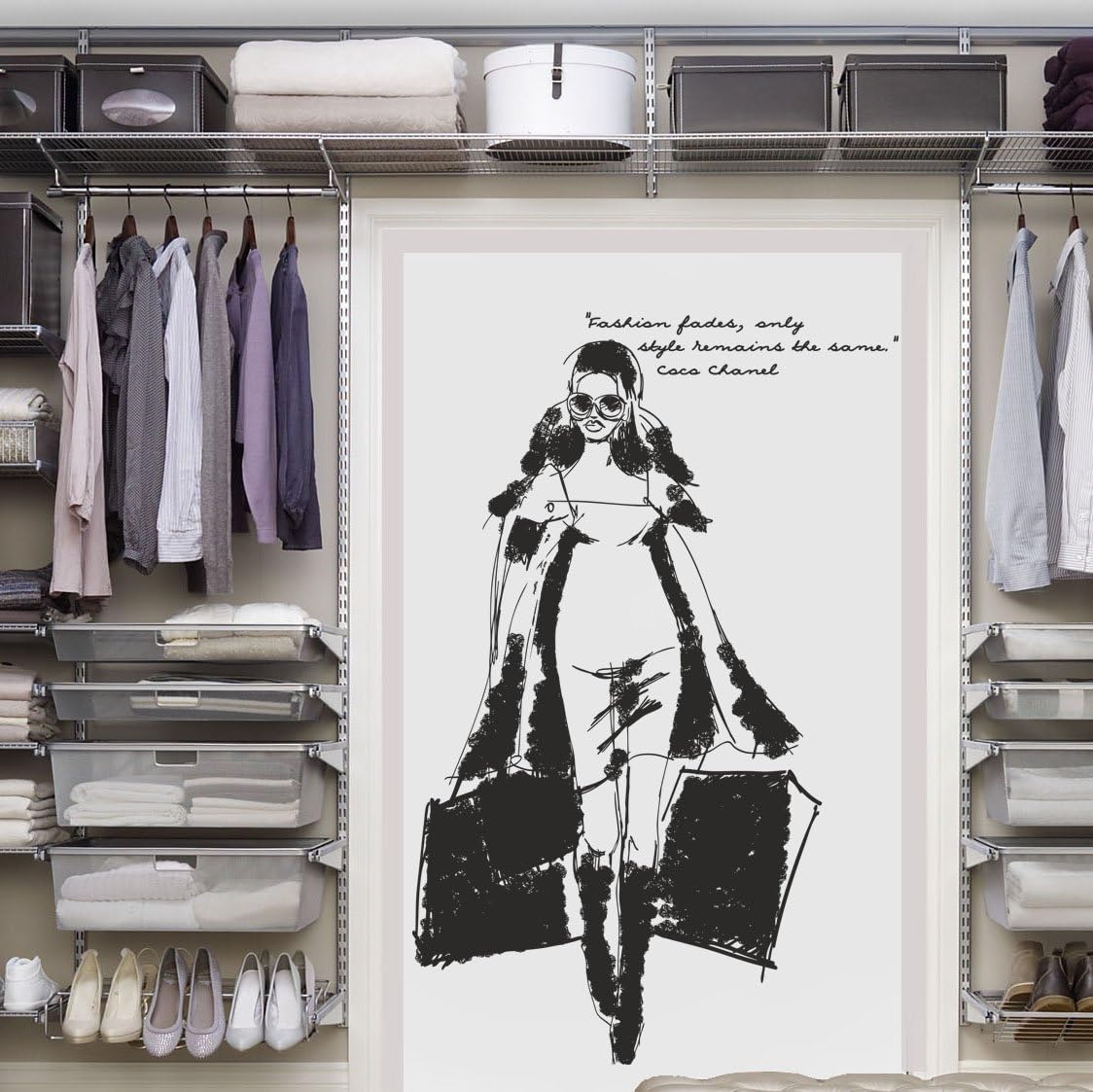 Fashion Girl Wall Decal Decoration Dressing Room (I37