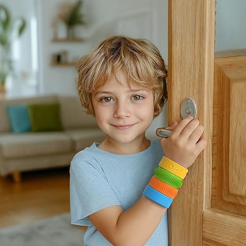 Miniatura 3 de Juguetes sensoriales para ansiedad, pulseras para niños, paquete de 6 con textura, para ansiedad, autismo, TDAH, juguetes sensoriales portátiles
