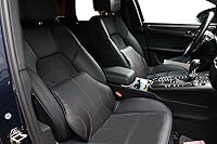Vista 3 de au-kee - Almohada suave para el cuello, cojín de espuma viscoelástica de cuero y cojín con correa ajustable para silla de coche, soporte lumbar