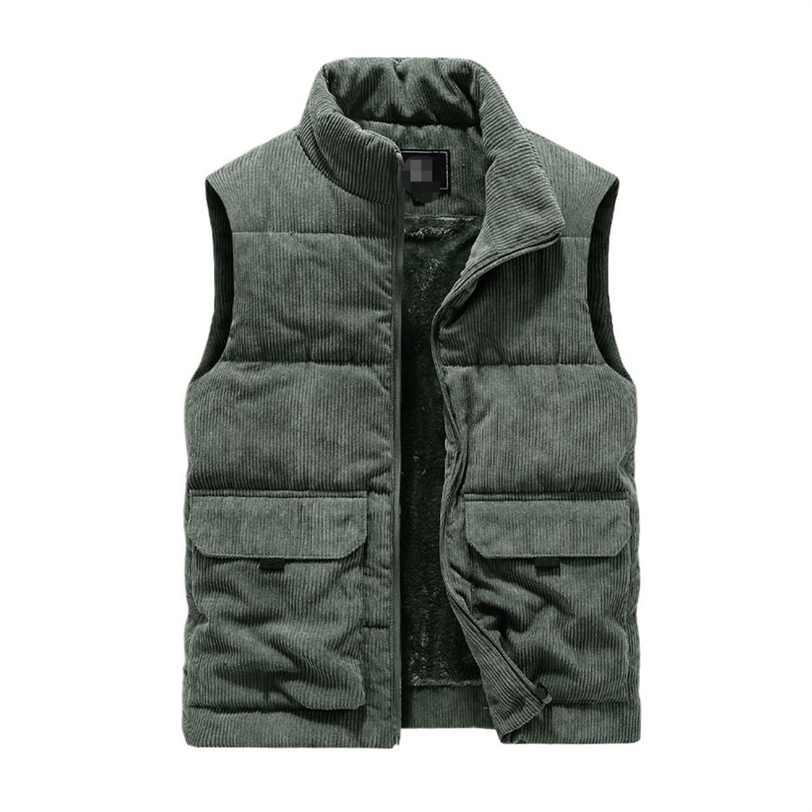 Ciepła Kamizelka Outdoorowa Kamizelka Zimowa Męska Ocieplana Bawełną Ciepła Kurtka Bez Rękawów Płaszcz Ze Stójką Bodywarmer