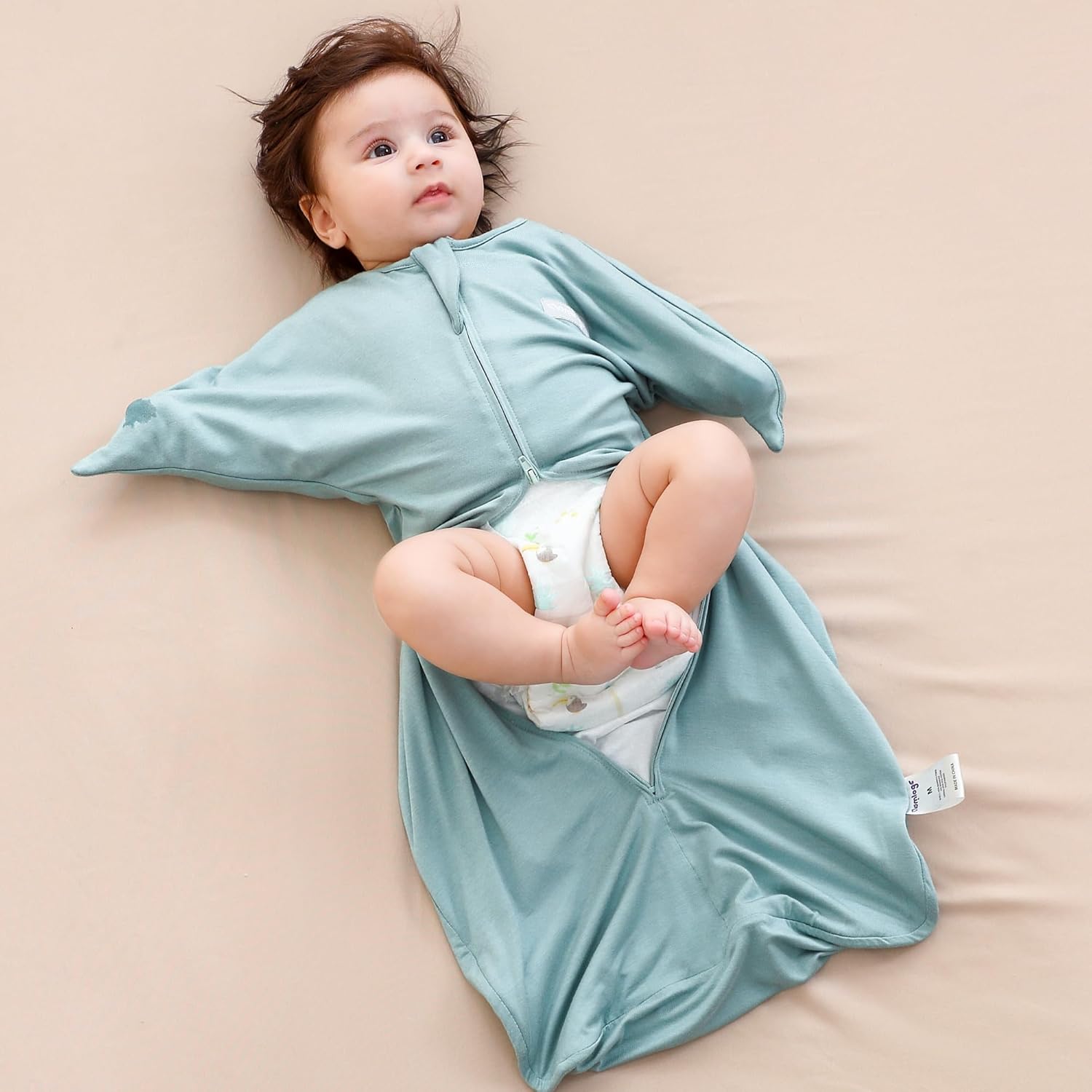 PuppyPaws Baby Sleep Sack, Transitional Swaddle, Swaddles for Newborns,1.0 Tog Sleep Sack 3-6 Months, Wearable Blanket Baby with 2-Way Zipper - Image 6