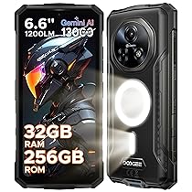 DOOGEE Fire 5 Ultra Rugged Smartphone, 32GB+256GB, 2TB Telefono Indistruttibile, 1200LM, MTK G81, 13000mAh 6.6″ Cellulare Antiurto Android 15, 48MP, Camping Lights, 4G Dual SIM, Fingerprint, Face ID, NFC