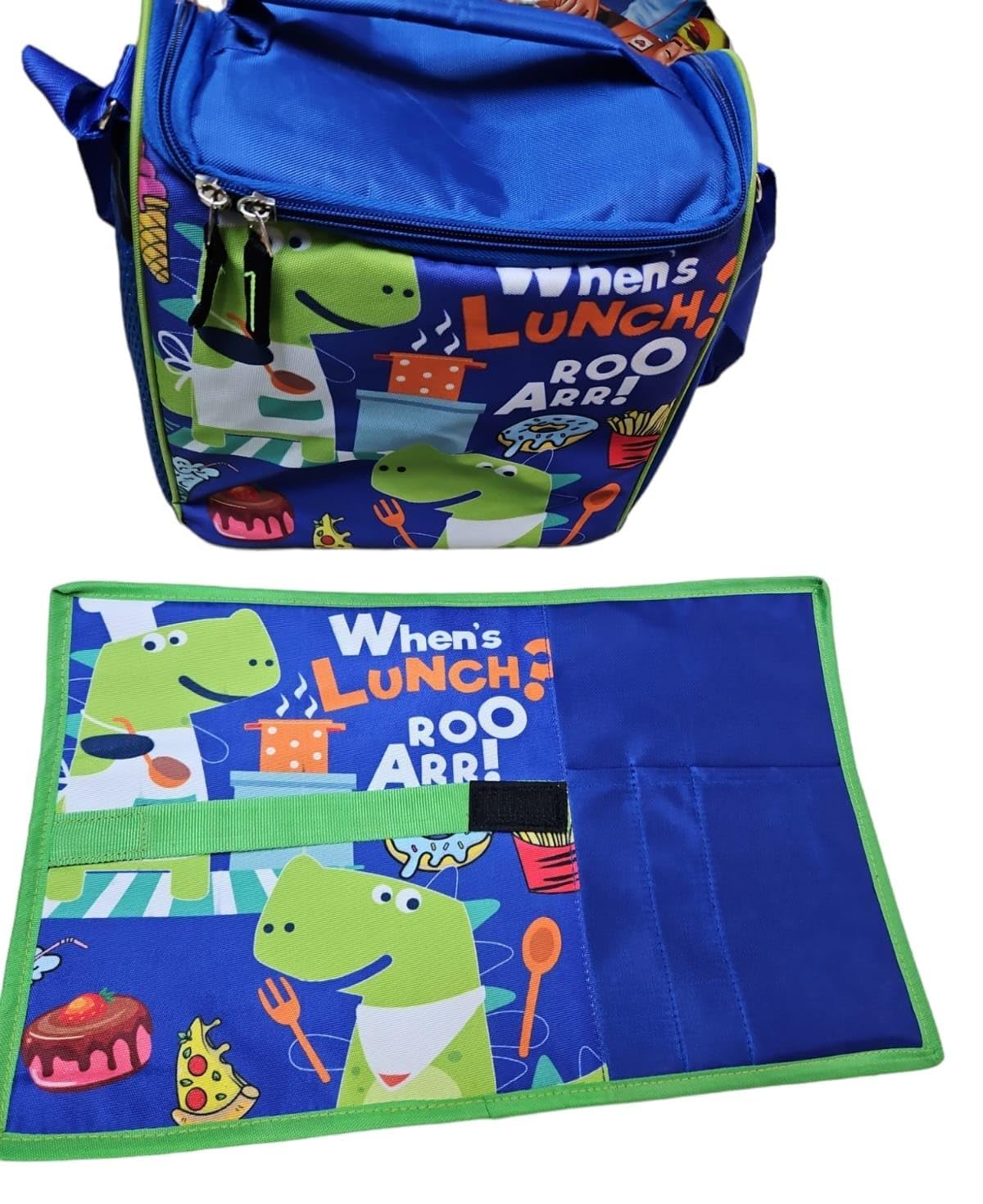 ShopNGift Dinosaur Blue Insulated Tiffin Lunch Bag Garden Bag with Mat Combo Boys (Dinosaur Theme Combo) (B07R42R2WB) Amazon Price History, Amazon Price Tracker