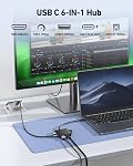 BENFEI HUB USB C 6en1 avec HDMI (4K@60Hz), Ethernet 100Mbps, Alimentation 100W, 1*USB 3.2 10Gbps et 2*USB 2.0, Compatible avec iPhone 16 Pro/Max MacBook iPad Pro iMac S23 XPS17