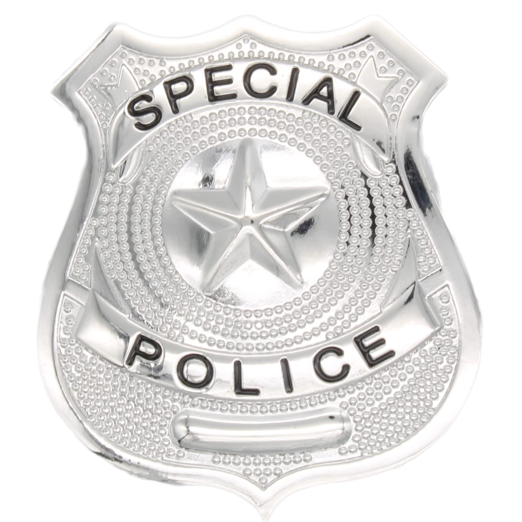 Cherry-on-Top Police Badge Silver Metal Ideal for Fancy Dress and Police Dress Up