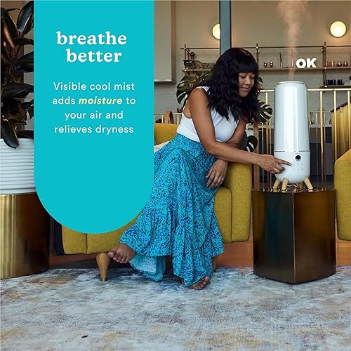 Miniatura 2 de Humidificadores de aire grandes de lujo para dormitorio, plantas y oficina, tanque de llenado superior de 1.47 galones de niebla fría