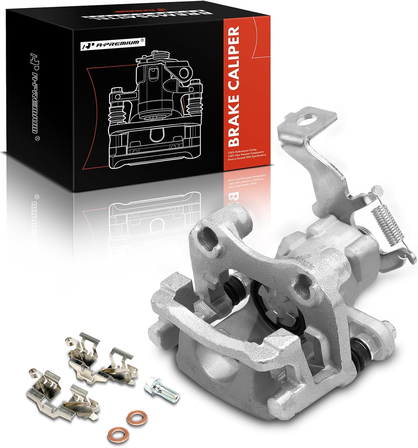 A-Premium Disc Brake Caliper Assembly with Bracket Compatible with Toyota Corolla iM 2017-2018 & Lexus CT200h 2011-2017 & Scion iM 2016 - Rear Right Passenger Side