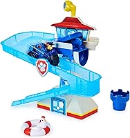 PAW Patrol Adventure Bay Bath Playset with Light-Up Chase Vehicle & Chickaletta - Fun Tub Rescue Toy for Kids 3+