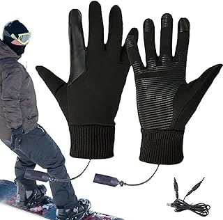 男性用電熱手袋, 電熱手袋ヒーター付きスキーグローブ, 電気防水タッチスクリーン充電式バッテリー防風加熱手袋スノーモービル、スキー、釣り用