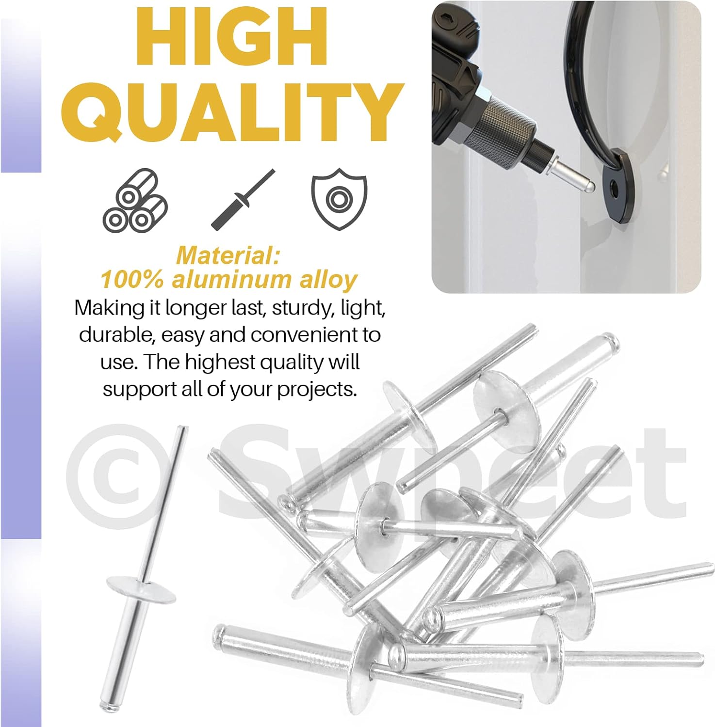 Swpeet Kit De 160 Crochets Pour Photos, Y Compris 80 Pièces De Cadre à Dents De Scie, Crochets à Double Trou Et 80 Boutons à Vis, Parfait Pour La Décoration De La