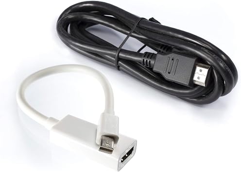 THE CIMPLE CO Mini DisplayPort to HDMI Adapter Kit - Thunderbolt to HDMI Cable Converter - Works with DisplayPort MiniDP - White, Includes HDMI Cable