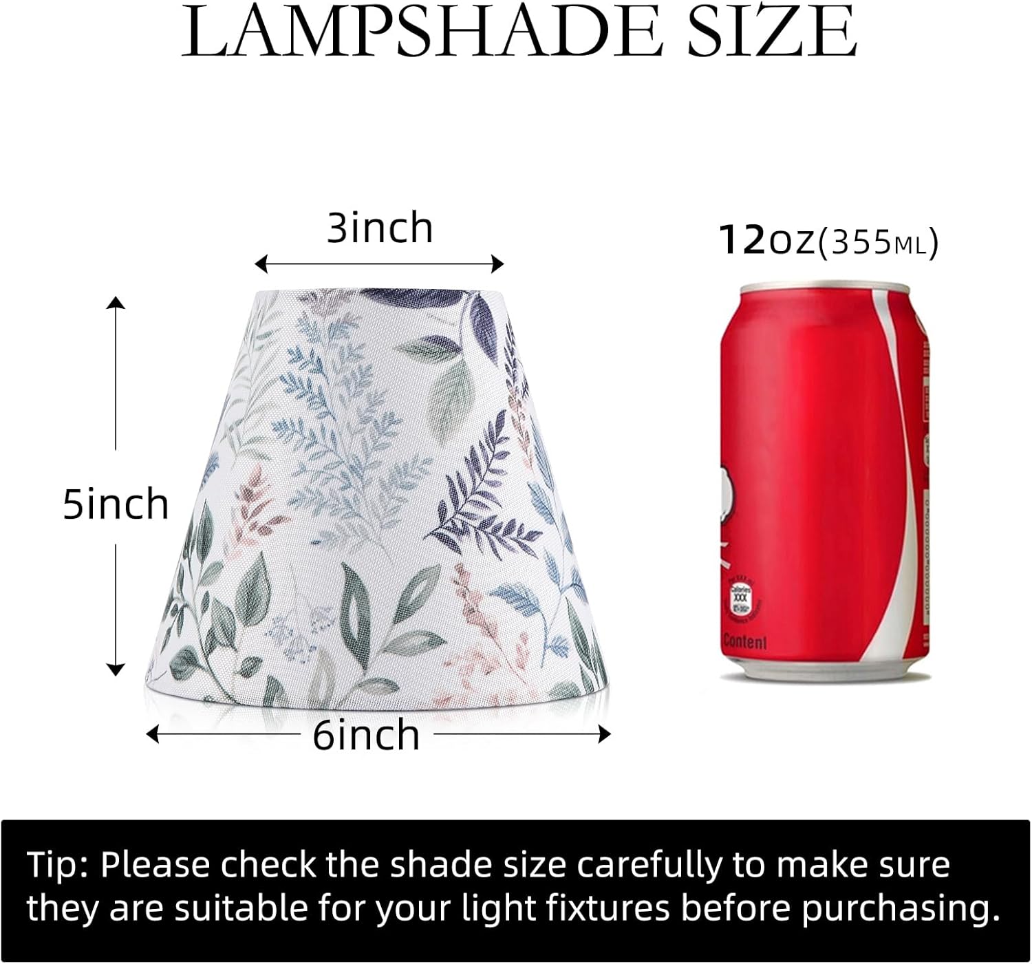 YISUN Chandelier Lamp Shades Set of 6, Small Lamp Shades 3" X 6" X 5" Barrel Lampshades, Clip-on Mini Lamp Shade, Fit for Droplight Wall Lamp Candle Chandelier